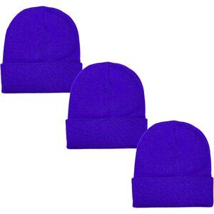 Royal Blue Beanie Hats for Baby Wool Winter Wear  Stretchable